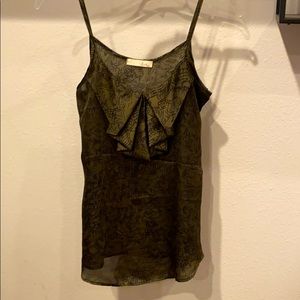 Olive green silky tank